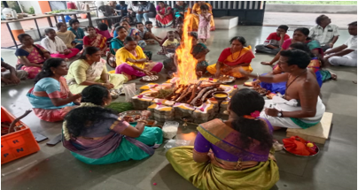 Goddess Durga idol during Navaratri
