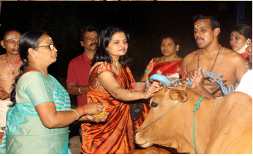 Temple decorations during festival
